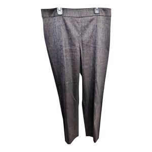 NWT St. John Gunmetal Gray Textured Emma Pants - Sz 12